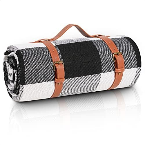 80”x 80” Picnic Blanket Extra Large, Waterproof and Foldable Beach Blanket, 3-Layer Outdoor Blanket for 6 to 8 Adults, for Camping, Park, Beach, Grass, Indoors…