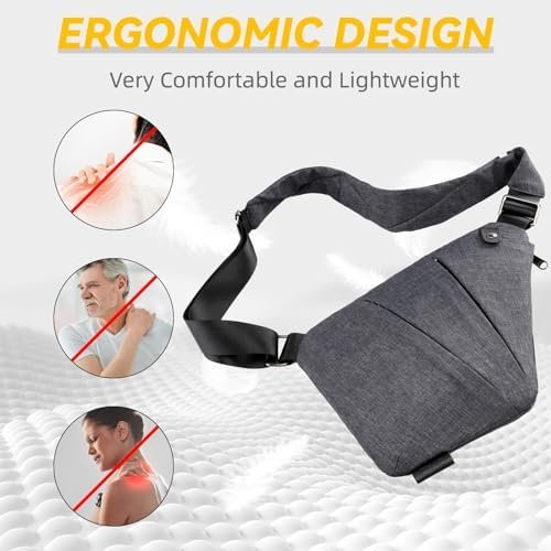 Vipost Anti Theft Bag, Anti Theft Crossbody Bag for Women/Men, Fashion Sling Bag Travel Crossbody Bag for Women - Image 5
