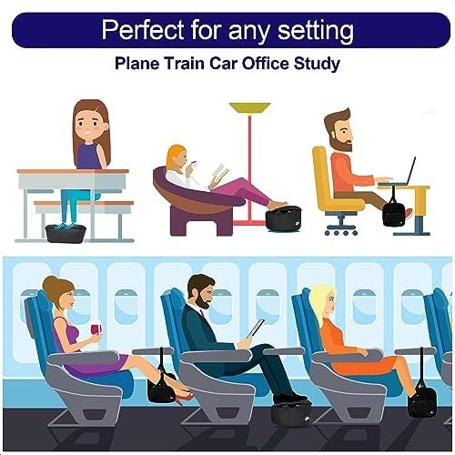 2-in-1 Airplane Footrest Pillow - Inflatable Travel Foot Hammock & Cushioned Foot Pad for Ultimate Comfort on Flights, Travel Accessories, Portable Foot Rest for Flights - Image 3