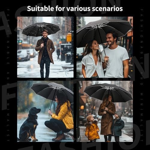 antor Backpack Compact Windproof Rain Umbrella for Adults,Portable Inverted Folding Travel Car Umbrella,Sun Reflecting,Automatic Open & Close - Image 7