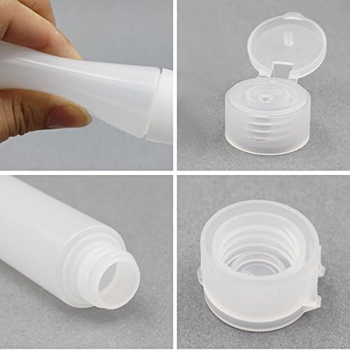 OTO 6 Pack Travel Size Plastic Squeeze Bottles for Liquids, 30ml/1 Fl. Oz TSA Approved Makeup Toiletry Cosmetic Containers - Image 3