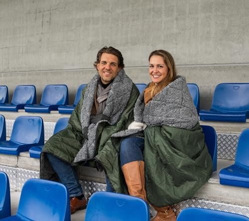 Sherpa Waterproof Outdoor Blanket. Large Sherpa Stadium & Camping Blankets for Cold Weather. Perfect for Picnic, Concerts, Grass, Car, Boat. Windproof, Extra Warm, Machine Washable. - Image 4