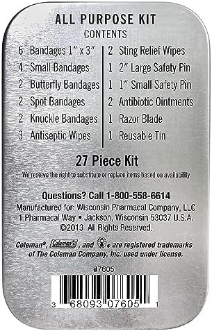 Coleman All Purpose Mini First Aid Kit - Compact & Affordable Emergency Preparedness with First Aid Assortment - 27 Pieces – Travel Friendly - Image 2