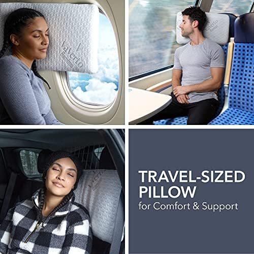 Vaverto Small Memory Foam Bed Pillow for Camping - Compressible Medium Firm, Breathable Cover, Machine Washable, Ideal Backpacking, Airplane and Car - Image 4
