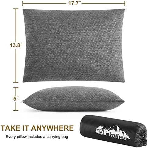 Ivellow Travel Pillow Compressible Camping Pillow for Sleeping Shredded Memory Foam Pillow Compact Firm Supportive Pillow for Adults Kids Outdoor Backpacking Hiking Essential Gear - Image 5