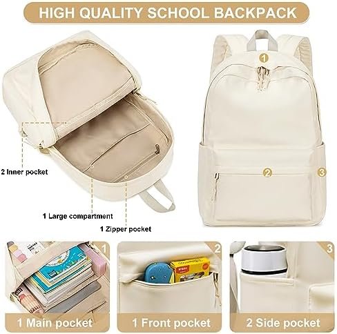 School Backpack for Teen Girls Women Laptop Backpack College Bookbags Middle School Travel Work Commuter Back Pack - Image 6