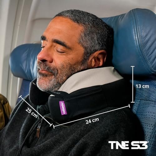 Cabeau The Neck's Evolution, TNE S3 Travel Neck Pillow Memory Foam Airplane Pillow - Neck Pillow with Attachment Straps - 360-Degree Support for Travel, Home, Office, and Gaming - (Berlin Grey) - Image 6