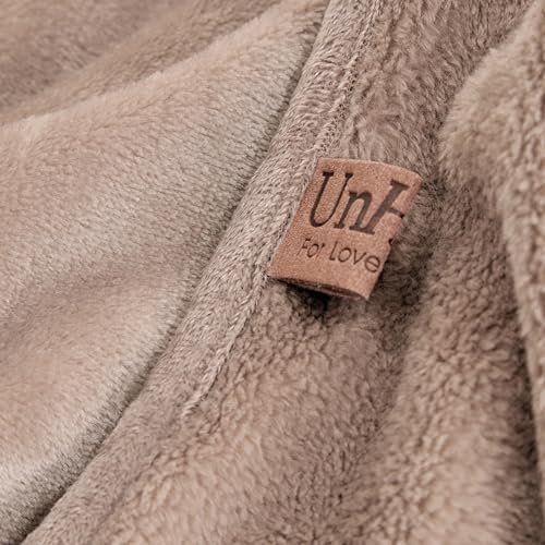 UnHide Lil Marsh Traveler - Travel Blanket - Faux Fur Blanket - Durable, Lightweight, Extra Soft Blanket - Mocha Shar Pei (50” x 60”) - Image 3