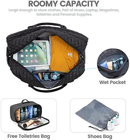 LOVEVOOK Travel Duffle Bag, Weekender Bag for Women with Toiletry Bag Carry on Overnight Bag with Laptop Compartment, Yoga Gym Bag with Wet Pocket Shoe Bag, Hospital Bag for Labor and Delivery - Image 3