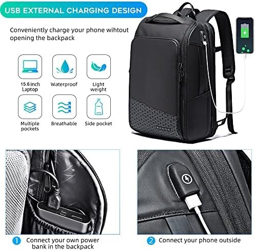 BANGE Travel Backpacks,Weekender Carry On Backpack, Waterproof Men's Business Laptop Backpack for 15.6inch - Image 4