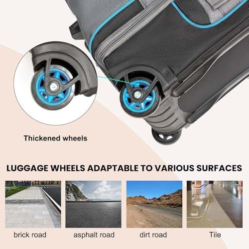 Blue 30" Rolling Duffel Bag Two Silent Wheels With Corner Covers NewYork XPress - Image 6