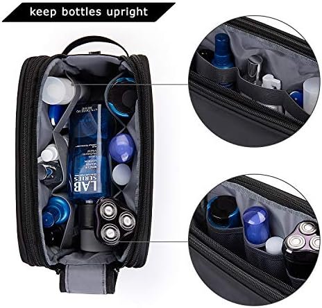 BAGSMART Toiletry Bag for Men, Travel Toiletry Organizer Dopp Kit Water-resistant Shaving Bag for Toiletries Accessories, Door Room Essentials, Black - Image 5