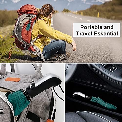 TradMall 2 Pack Travel Umbrella Windproof 46/56 Inches Large Canopy Reinforced Fiberglass Ribs Auto Open & Close - Image 6