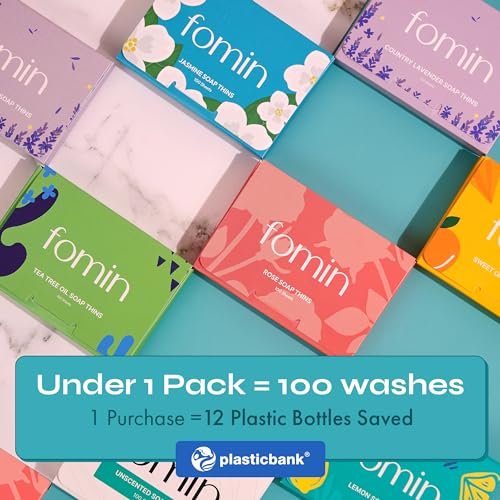FOMIN - Antibacterial Paper Soap Sheets for Hand Washing - (300 Sheets) Orange, Tea Tree, Lavender Portable Travel Soap Sheets, Dissolvable Camping Mini Soap, Portable Hand Soap Sheets - Image 6