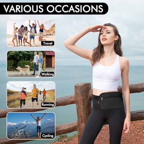 TORRYZA 2L Capacity Cross Body Fanny Packs for Women Men with Adjustable Strap, Lightweight Everywhere Belt Bag Crossbody Bags for Travel Sports Running Workout (Black) - Image 7