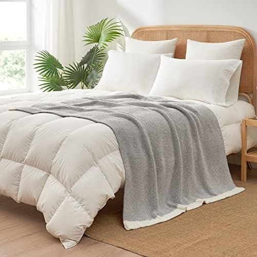 Snuggle Sac Grey Throw Blanket for Couch, Reversible Super Soft Blankets Warm Cozy Knit Blanket Fuzzy Plush Lightweight Throws Blankets for Sofa, Bed, Picnic, Heather Grey, 50 x 60 inches - Image 6