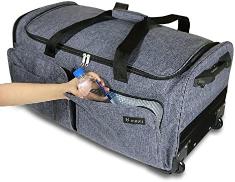 Mavii Costume Rack Duffel - Wheeled 28 Inch Collapsible Travel Bag, Rolling Garment Rack Luggage, Gray - Image 6