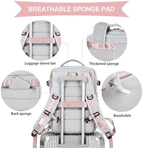 coowoz Travel Backpack For Women Men Airline Approved,Carry On Backpack,Large Hiking Backpack Waterproof Outdoor Sports Rucksack Casual Daypack Fit 15.6 Inch Laptop Backpack Grey College Backpack - Image 5