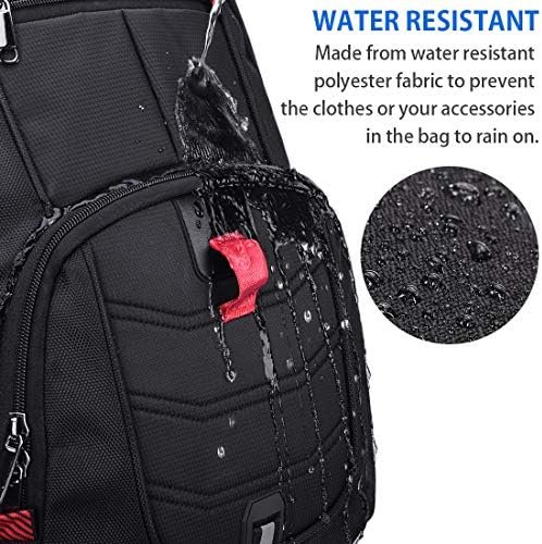NUBILY Laptop Backpack 17 Inch Waterproof Extra Large TSA Travel Backpack Anti Theft College Business Mens Backpacks with USB Charging Port 17.3 Gaming Computer Backpack for Women Men Black 45L - Image 7