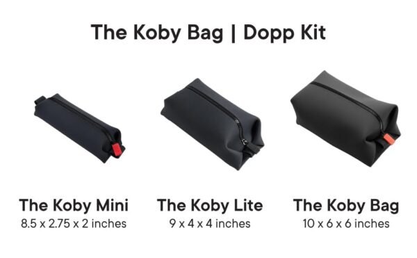 Tooletries - The Koby Dopp Kit - Silicone Toiletry Bag for Men, Travel Dopp Kit for Men - Heavy-Duty Zipper, Leak Resistance, Easy to Clean - 10" x 6" x 6" - Charcoal - Image 4