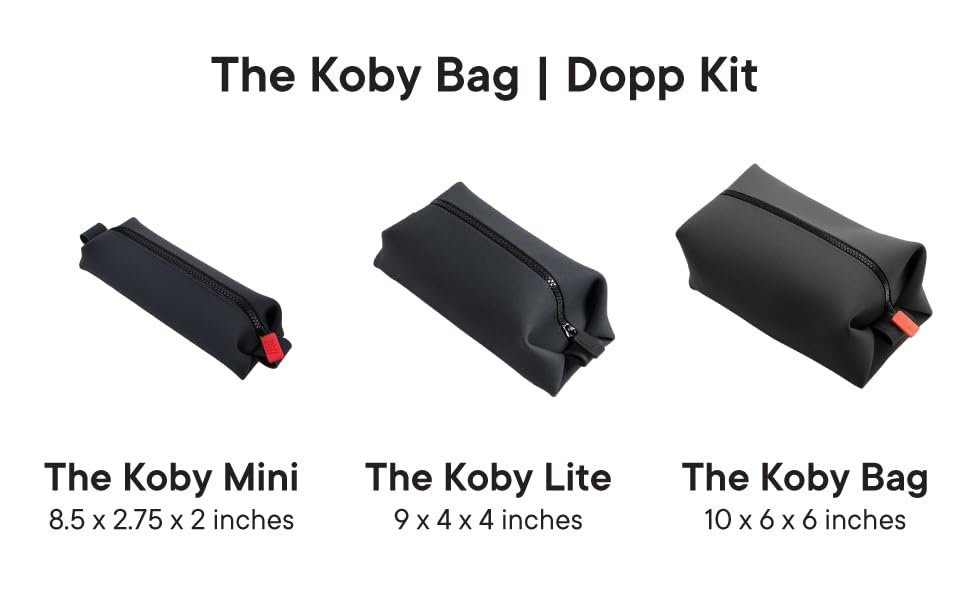 Tooletries - The Koby Dopp Kit - Silicone Toiletry Bag for Men, Travel Dopp Kit for Men - Heavy-Duty Zipper, Leak Resistance, Easy to Clean - 10" x 6" x 6" - Charcoal - Image 4