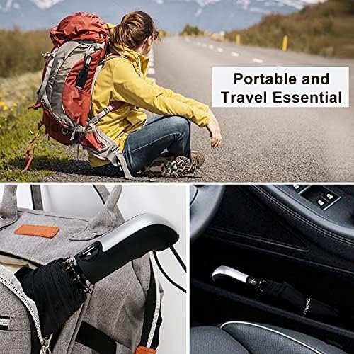 TradMall 2 Pack Travel Umbrella Windproof 46/56 Inches Large Canopy Reinforced Fiberglass Ribs Auto Open & Close - Image 6