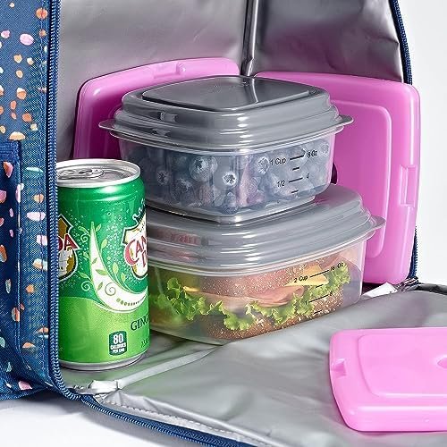 Cool Coolers by Fit & Fresh 4 Pack Slim Ice Packs, Quick Freeze Space Saving Reusable Ice Packs for Lunch Boxes or Coolers, Purple - Image 6