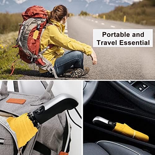 TradMall 2 Pack Travel Umbrella Windproof 46/56 Inches Large Canopy Reinforced Fiberglass Ribs Auto Open & Close - Image 6