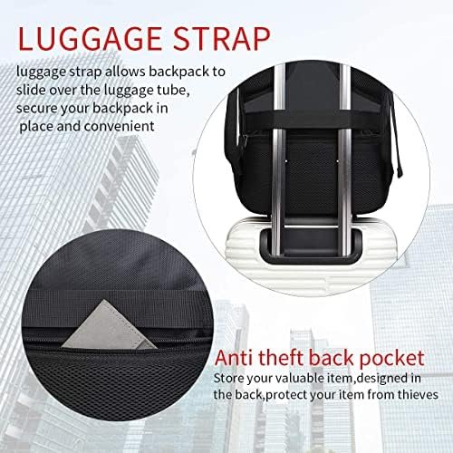 Monsdle Travel Laptop Backpack Anti Theft Backpacks with USB Charging Port, Travel Business Work Bag 15.6 Inch College Computer Bag for Men Women, Black - Image 6