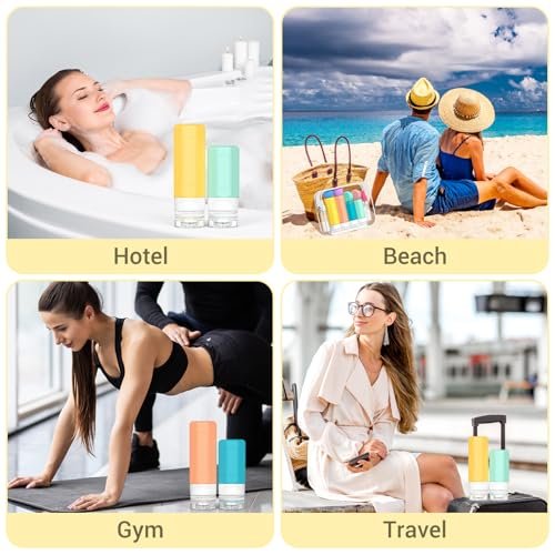 17 Pack Travel Bottles for Toiletries, TSA Approved Travel Size Toiletries Bottles, Leak Proof Travel Size Containers, Travel Essentials for Body Wash, Shampoo, Lotion & Conditioner Colorful - Image 7