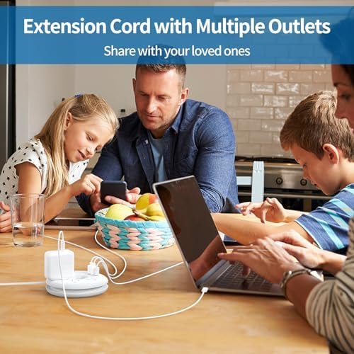 Travel Power Strip, NTONPOWER 3 Outlets 3 USB Portable Desktop Charging Station Short Extension Cord 3ft for Office, Home, Hotels, Cruise Ship, Nightstand, White - Image 8