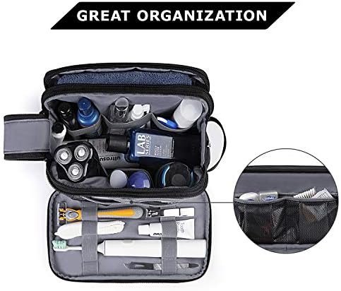 BAGSMART Toiletry Bag for Men, Travel Toiletry Organizer Dopp Kit Water-resistant Shaving Bag for Toiletries Accessories, Door Room Essentials, Black - Image 2