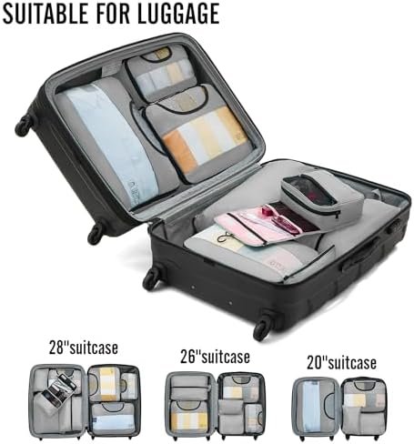 Veken 8 Set Packing Cubes for Suitcases, Travel Bag Organizers for Carry on Luggage, Suitcase Organizer Bags Set for Travel Essentials Travel Accessories in 4 Sizes(Extra Large, Large, Medium, Small) - Image 6