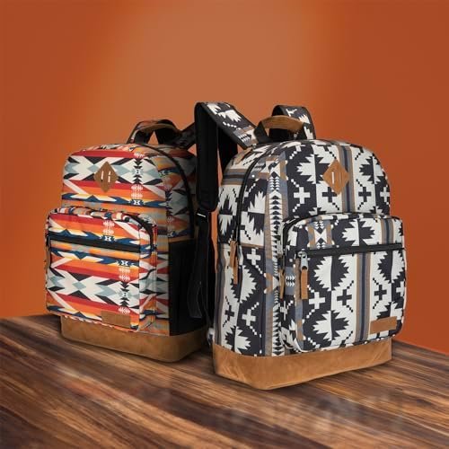 Wrangler Yellowstone Sturdy Backpack for Travel Classic Logo Water Resistant Casual Daypack for Travel with Padded Laptop Notebook Sleeve (Out West) - Image 2
