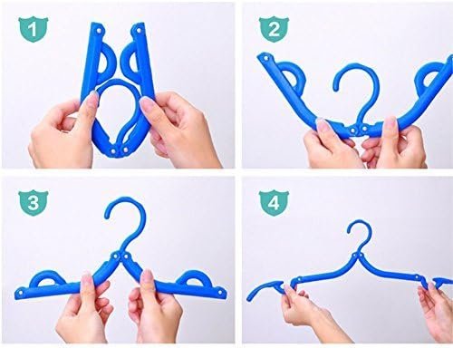 10 Pcs Travel Hangers - Cruise Ship Essentials Portable Folding Clothes Hangers Travel Accessories Foldable Clothes Drying Rack for Travel (Colorful 10pcs) - Image 6