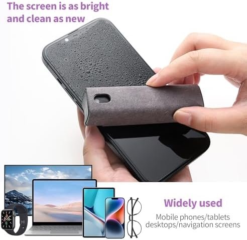 Touchscreen Screen Cleaner Kit 2 Pcs, Phone, Tablet and Car Screen Cleaner, Two in One Spray and Microfiber Cloth(Grey&Pink) - Image 7
