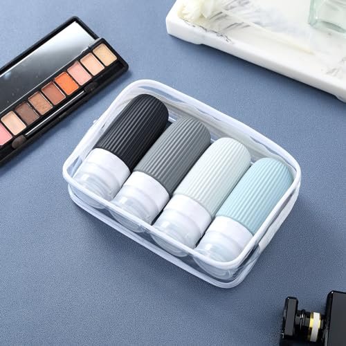 Travel Bottles for Toiletries, Tsa Approved 2oz Travel Bottles, BPA Free Leak Proof Travel Size Toiletry Containers, Refillable Travel Accessories with Toiletry Bag for Shampoo Liquid (4 Pack) - Image 7