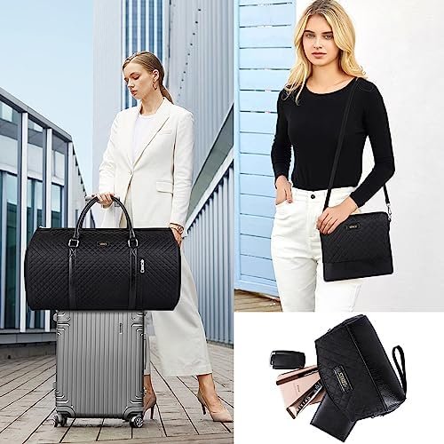 Convertible Garment Duffel Bag for Travel - Carry On Garment Bags With Toiletry Bag Large Weekender Bag for Men Women 2 in 1 Hanging Suitcase Suit Travel Duffel Overnight Bags 4pcs Set - Image 6
