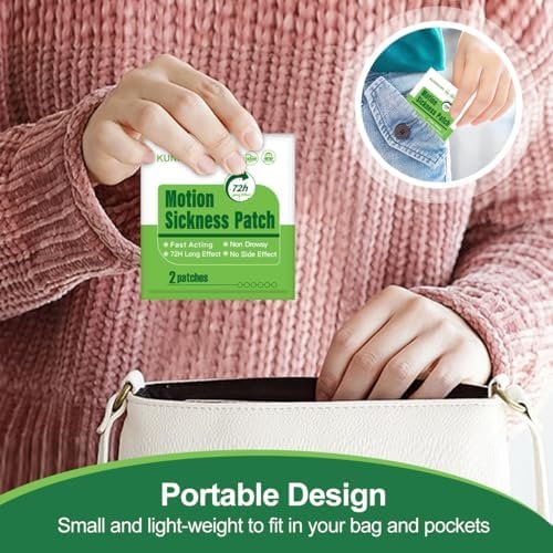 Motion Sickness Patches, Sea Sickness Patch with Waterproof and Non Drowsy 24 Count - Image 3