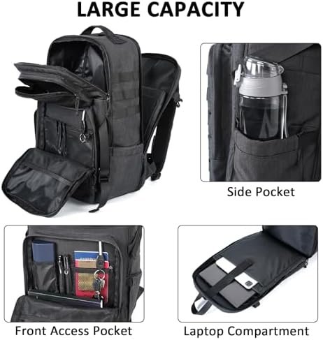 MATEIN 17 inch Laptop Backpack, Large Military Tactical Backpack for Men TSA Approved, Water Resistant Gym Backpacks Computer Bag, Carry on Travel Rucksack for Work Army Camping Hiking - Image 2