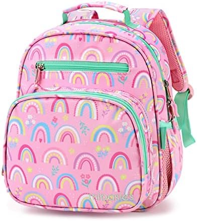 mibasies Toddler Backpack for Girls and Boys 2-4, Preschool Kindergarten Backpack, Cute Kids Backpacks for Girls(Rainbow)