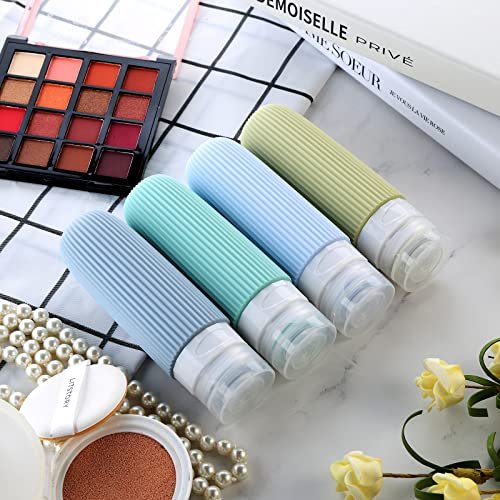 Travel Bottles for Toiletries, Tsa Approved 3oz Portable Travel Bottles, BPA Free Leak Proof Squeezable Silicone Travel Size Containers, Travel Accessories with Clear Toiletry Bag (4 Pack) - Image 6