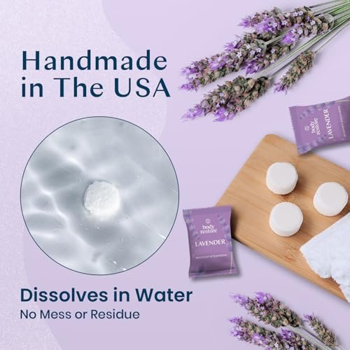 Body Restore Shower Steamers Aromatherapy 15 Pack - Relaxation Birthday Gifts for Women and Men, Travel Essentials, Stress Relief and Self Care - Lavender - Image 4
