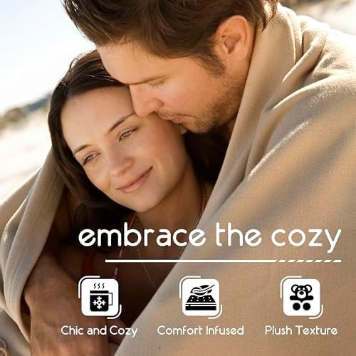 Vellux Twin Size Blanket - All Season Luxury Warm Lightweight Durable Pill-Resistant Bed Blankets - Perfect for Bed Couch Sofa - Beige Bed Blankets Twin Size - Hotel Quality (66 x 90 Inch, Beige) - Image 6