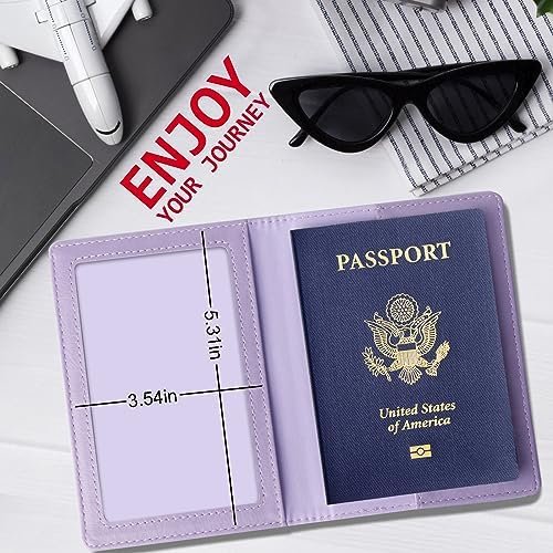 TIGARI Passport Holder for Travel, Slim Passport Cover for Women Men, Leather Passport Case Protector with Waterproof Slot, Family Vacation Plane Cruise Travel Essentials - Image 6