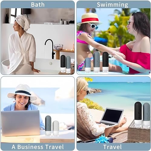 18pack Travel Bottles for Toiletries,TSA Approved Silicone Travel Containers jar for Toiletries,Leak Proof Refillable Liqus Shampoo And Conditioner Travel Essentials toiletry Bottles - Image 7