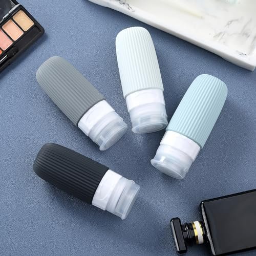 Travel Bottles for Toiletries, Tsa Approved 2oz Travel Bottles, BPA Free Leak Proof Travel Size Toiletry Containers, Refillable Travel Accessories with Toiletry Bag for Shampoo Liquid (4 Pack) - Image 8