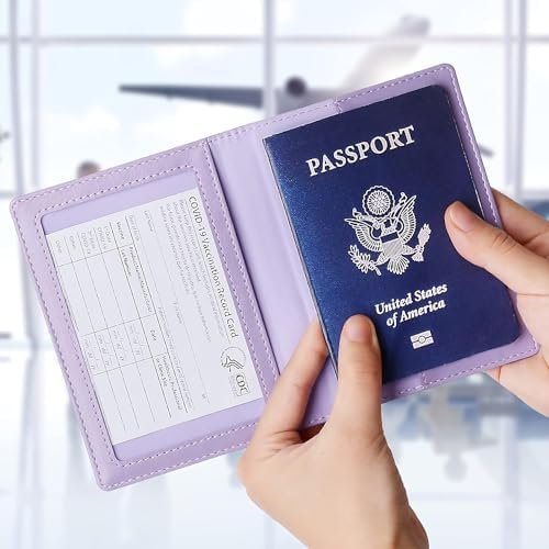 TIGARI Passport Holder for Travel, Slim Passport Cover for Women Men, Leather Passport Case Protector with Waterproof Slot, Family Vacation Plane Cruise Travel Essentials - Image 5