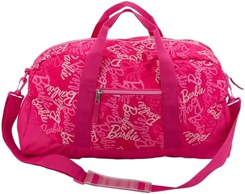 Barbie Duffle Bag, 16 inch Travel Sleepover Weekender Bag for Girls, Purple Dance Bag