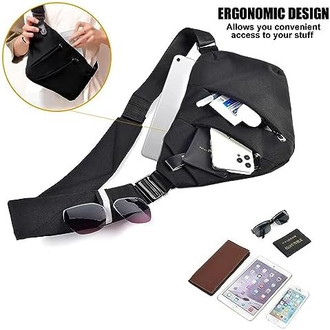 Fibrdoo Anti Theft Crossbody Bag for Women Men, Travel Purse Anti Theft Crossbody Sling Bag Shoulder Bag for Casual - Image 4